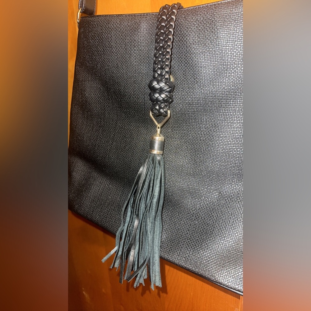 Stella & Dot black leather purse